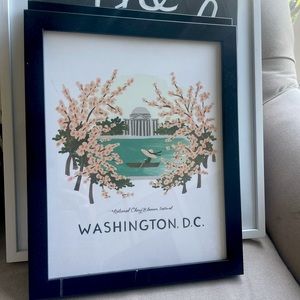 Rifle Paper co. Washington DC art print framed